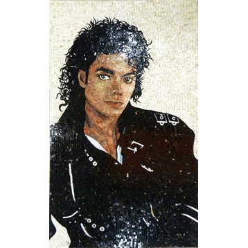 Micheal Jackson Mosaic Portrait, 28"x45"
