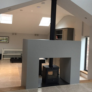 Contemporary house extension and barn conversion