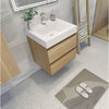 24" Wall Mount Vanity With Reinforced Acrylic Sink, White Oak
