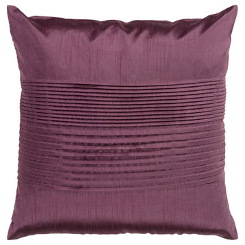 Solid Pleated Pillow Cover 18x18x0.25