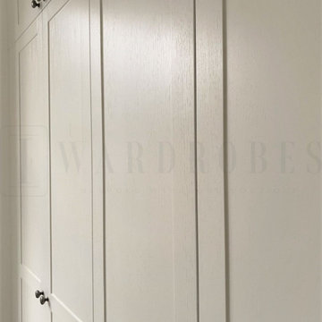 Bespoke traditional Shaker Style wardrobe with oak veneer doors