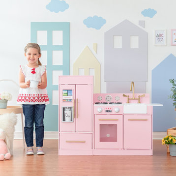 Charlotte Play Kitchen Cooking Playset, Pink