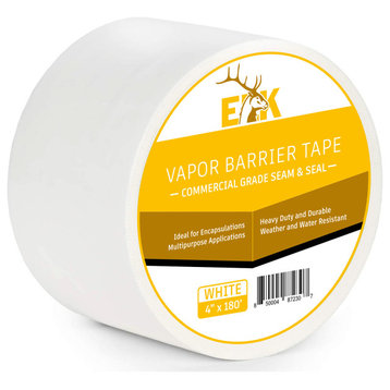 Vapor Barrier Seam Tape 4"x180' for Crawl Space Encapsulations (White)