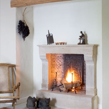 Newly Carved Living Room Fireplace Mantels