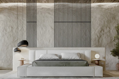 Bedroom - huge contemporary master bedroom idea in Los Angeles