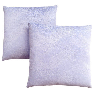 Pillows Set Of 2 Accent Sofa Couch Bedroom Polyester Purple