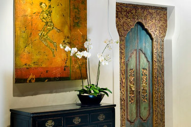 Inspiration for a mid-sized tropical living room remodel in Other