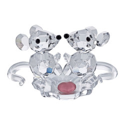 Inviting Home Inc. - Cut Crystal Sweetheart Mice - Decorative Objects And Figurines