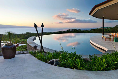 Pool - large tropical infinity pool idea in Hawaii
