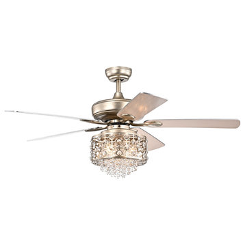 Warehouse of Tiffany's CFL-8440REMO/AS Silver Orchid 52" 5-Blade Ceiling Fan