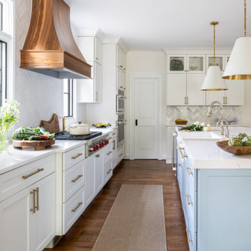 Cottage Style Blue and White Kitchen