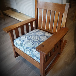 Mission Style Chair with Modern Textile - Home Decor