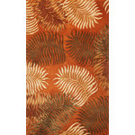 KAS Rugs & Home - Havana 2623 Rust Fern View Rug, 3'3"x5'3" - Havana 2623 Rust Fern View 3'3"x5'3". Hand-Tufted of 100% Wool with Cotton Backing. Made in India. Vacuum regularly & spot clean stains. Professional cleaning recommended periodically.