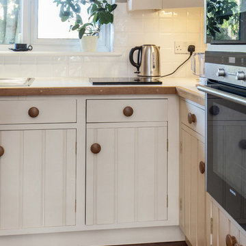 kitchen and utility room in 80's home
