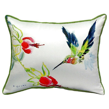 Betsy's Hummingbird Small Indoor/Outdoor Pillow 11x14 - Set of Two