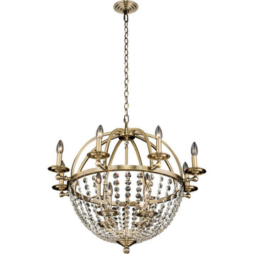 Pendolo Orb Chandelier, Brushed Champagne Gold, 12