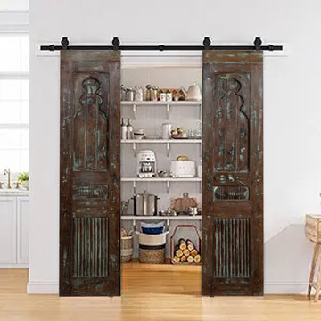 Carved Pantry Doors, Accent Barndoors