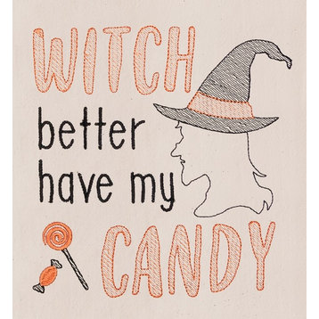 Witch Better Have My Candy Halloween Flour Sack Kitchen Dish Towel