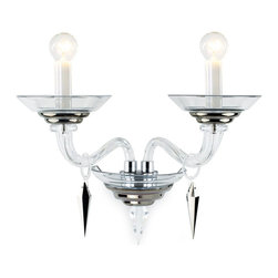Inviting Home Inc. - Crystal Glass Sconce - Wall Sconces