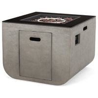 Gwen Outdoor Modern 30-Inch Square Fire Pit