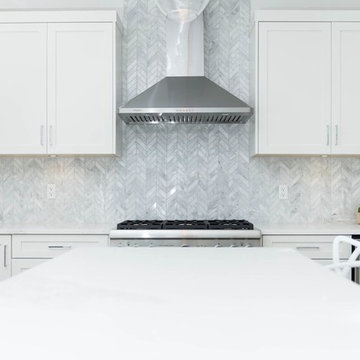 White Sleek Interior Custom Home