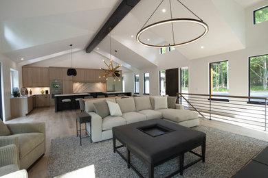 Inspiration for a contemporary family room remodel in Other