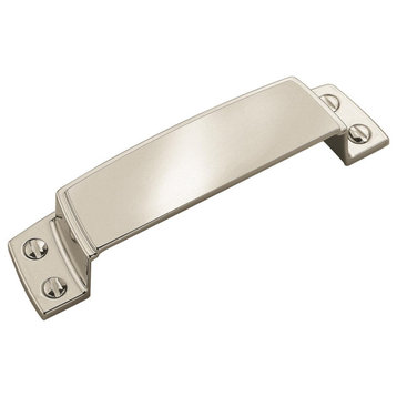 Highland Ridge 3-1/2" Center-to-Center Polished Nickel Cup Pull
