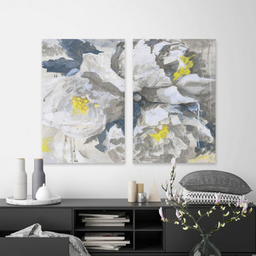 White Peony V Diptych