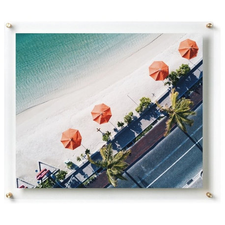 23"x 27" Double Panel Acrylic Wall Frame For 20"x24" Art, Gold Hardware