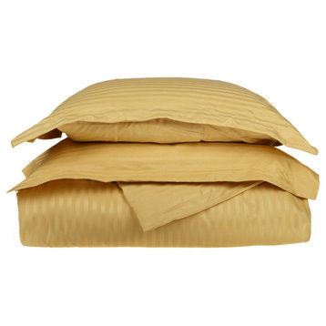 Luxury Egyptian Cotton Duvet Cover Bedding Set, Gold, Full/Queen