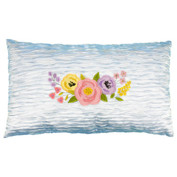 Linum Home Textiles Primavera Decorative Pillow Cover, Sky Blue, Lumbar