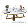Gold/Black/White/Grey Marble Nordic Coffee Table For Living Room, Black + White, L47.2"