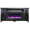 Brighton Electric Fireplace TV Stand and Color-Changing LED Heater Insert White