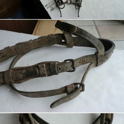 Found Vintage Leather Bridle (Custom Design) - Wall Mirrors