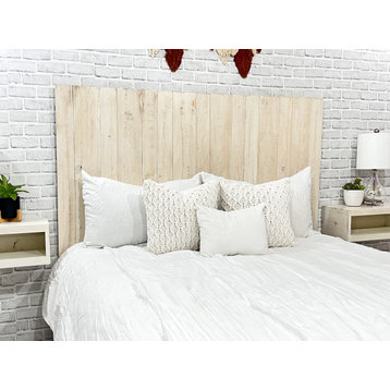 Handcrafted Headboard, Leaner Style, Antique White, California King