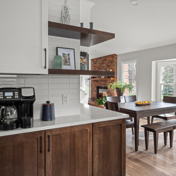 Mid Century Modern Meets Transitional Style to create an Entertainer's Kitchen