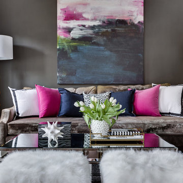 Luxe Drama Living Room by GreyHunt Interiors