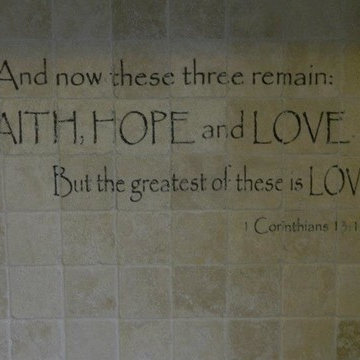 Custom engraved tile murals we've done