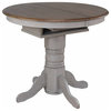 Country Grove Round Or Oval Extendable Pub Table, Distressed Gray/Brown Wood