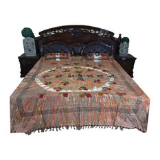 Mogul Interior - Indian Bedding Jaipuri Printed Bedspread 100% Handloom Cotton - Quilts and Quilt Sets