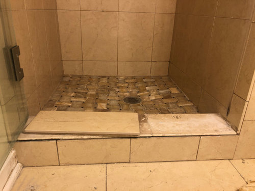 Shower Curb Repair, How Tile Shower Curb