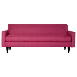 Modern Sofas Monroe Apartment Sofa, Pink Lemonade, 68"x34"x31"