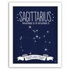 Sagittarius Constellation Print , 8x10