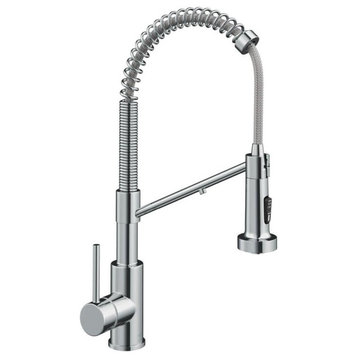 Modern Kitchen Faucet With Filter, One Handle & Pull Down Sprayer, Chrome