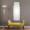 Tall Gold Curved Arch Full Length Wall Mirror, 69" Moroccan Arabesque Floor