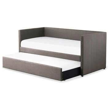 Kendra Daybed With Trundle, Gray
