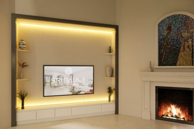 Living room photo in Houston