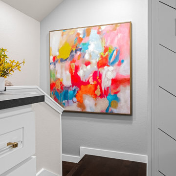 Colorful Abstract Wall Art by Snack Station – Upstairs Hangout Remodel