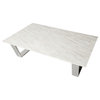 Catrine Marble Coffee Table, Silver