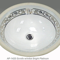 Hand Painted Undermounts by Atlantis Porcelain - Bathroom Sinks